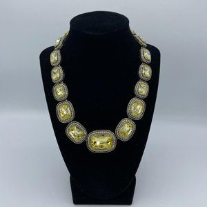Heidi Daus Yellow Stone Necklace & Earring Matching Set